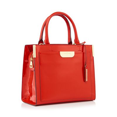 J by Jasper Conran - Orange large patent 'Barnes' grab bag