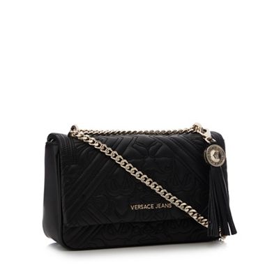 versace jeans black purse