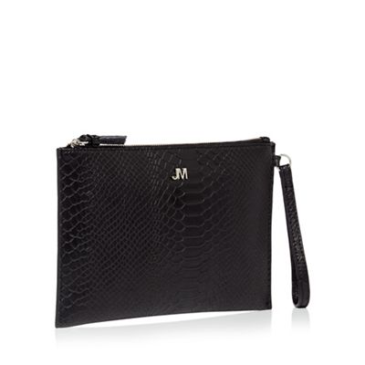 Star by Julien Macdonald - Black reptile textured clutch bag