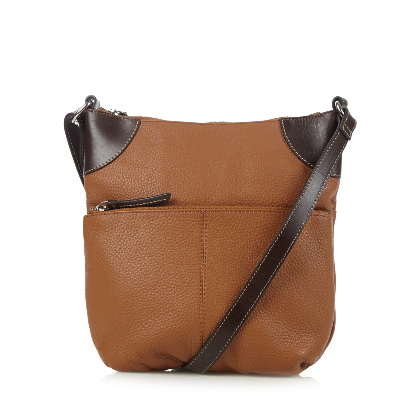 Principles by Ben de Lisi Designer tan leather cross body bag