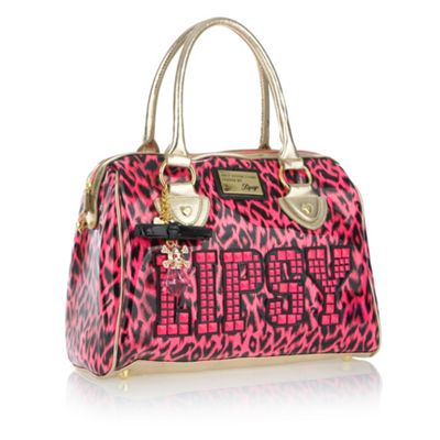 Lipsy Pink Leopard Print Bowling Bag - Debenhams.com