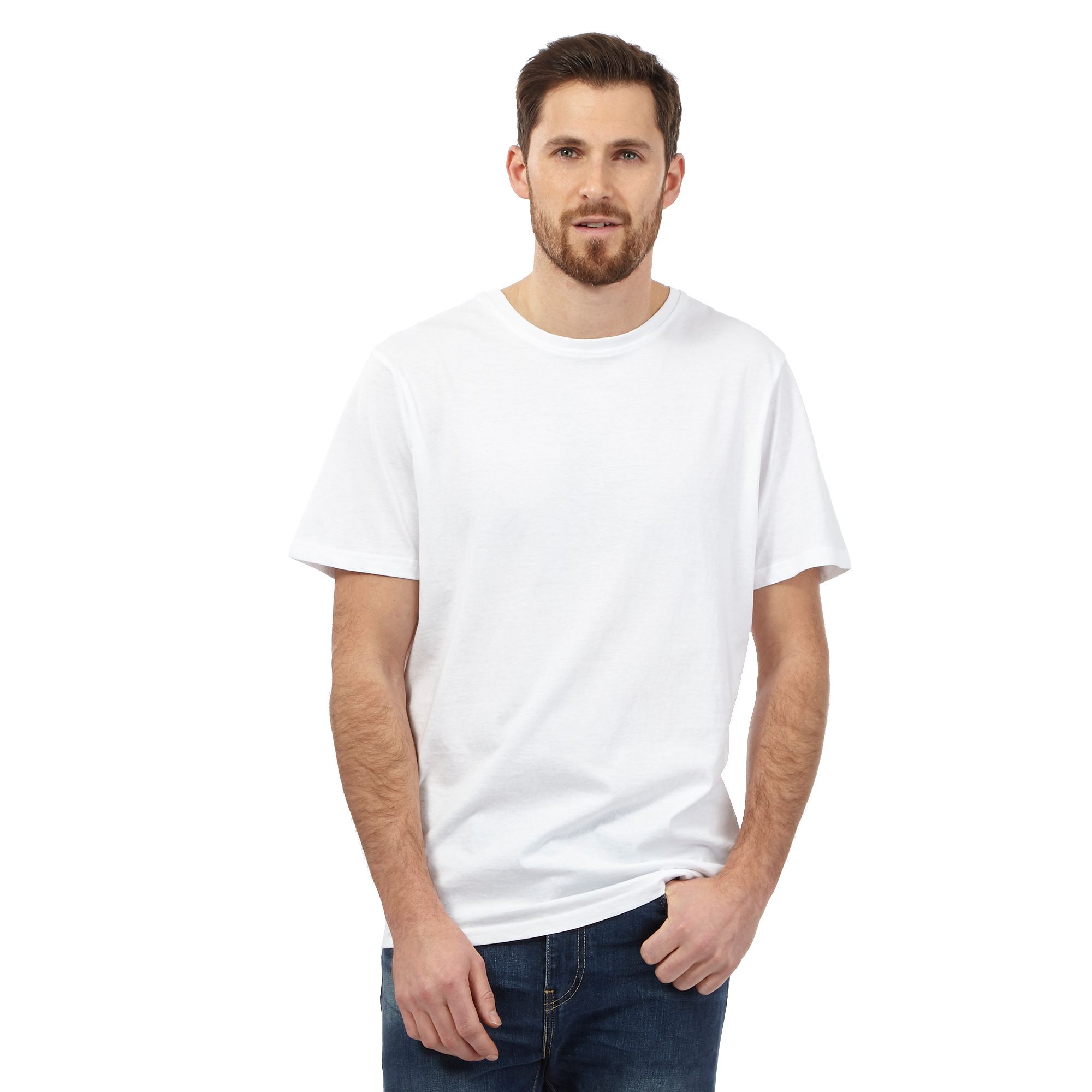 Maine New England Mens White Crew Neck T-Shirt From Debenhams Xs | eBay