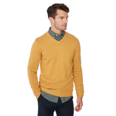 Maine New England - Mustard V-neck jumper