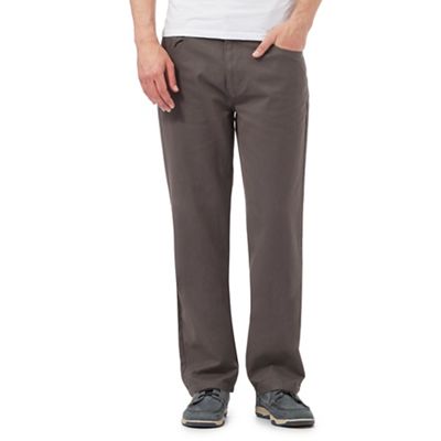 Maine New England Grey Bedford regular fit trousers | Debenhams