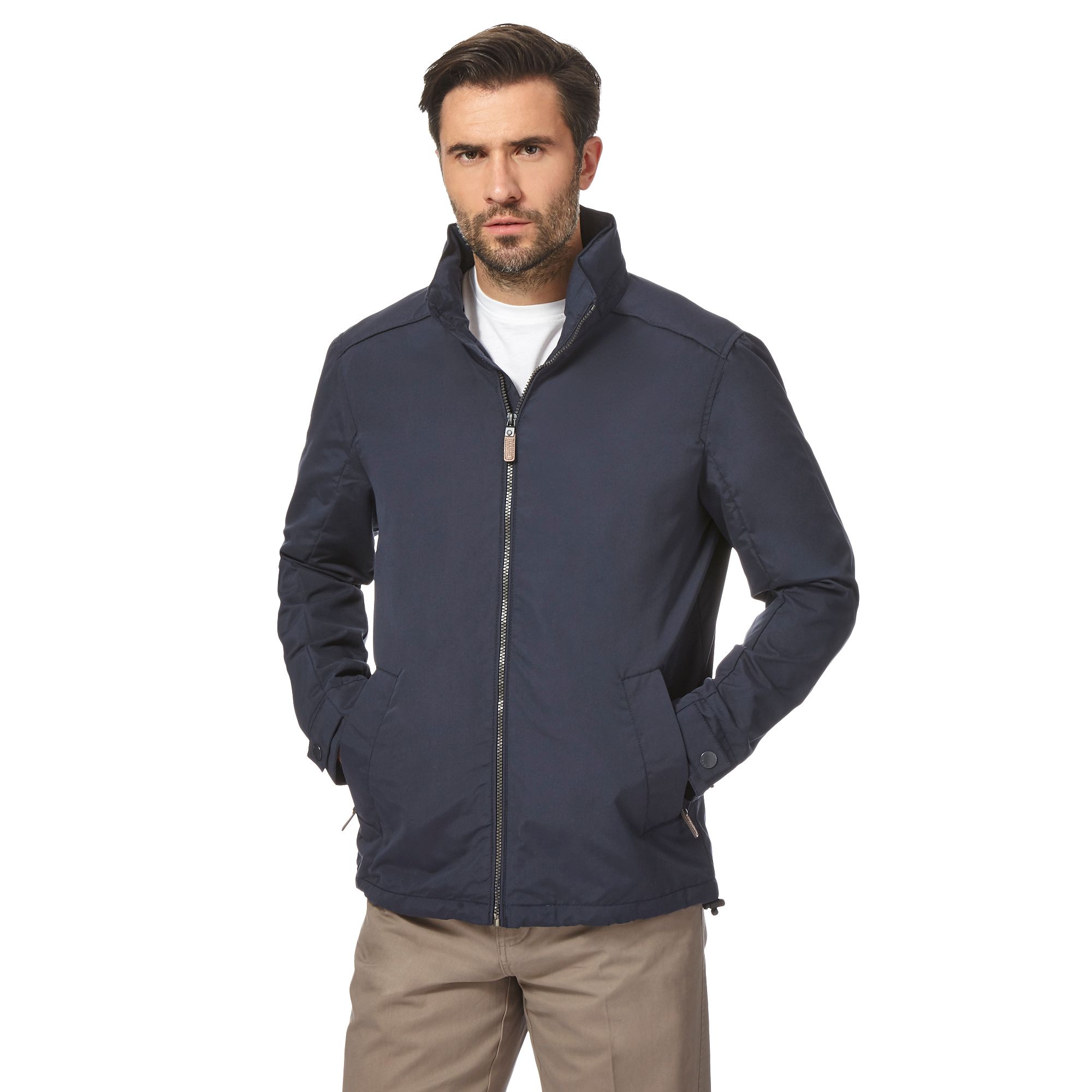 Maine New England Mens Big And Tall Navy Harrington Jacket From ...