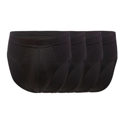 The Collection - Big and tall pack of four black slips