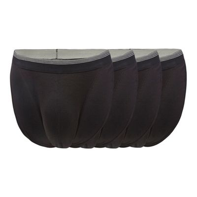 The Collection - Pack of four black tangas