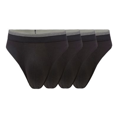 The Collection - Pack of four black thongs