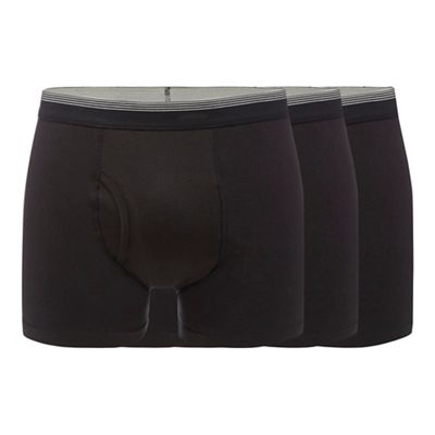 The Collection - Big and tall pack of three black trunks