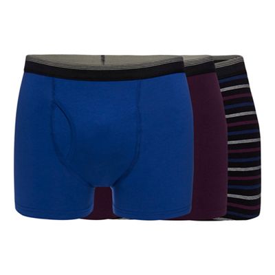 The Collection - Big and tall pack of three assorted printed hipster trunks