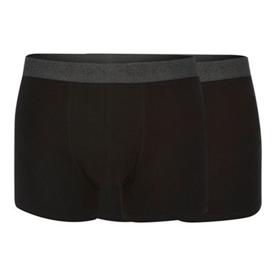 RJR.John Rocha - Big and tall pack of two black hipster trunks