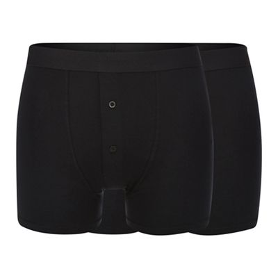 J by Jasper Conran - Big and tall pack of two black modal blend fine striped trunks