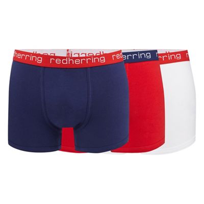 Red Herring - Pack of three assorted hipster trunks