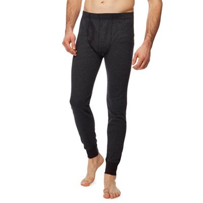 Maine New England - Big and tall black long thermal bottoms