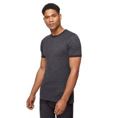 Maine New England - Black brushed thermal t-shirt