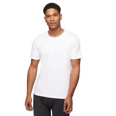 Maine New England - Big and tall white brushed thermal t-shirt