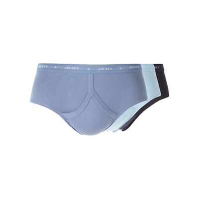 Jockey - Three pack of blue shades y-front briefs