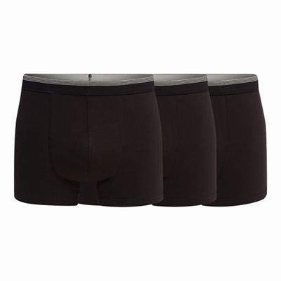The Collection - Big and tall pack of three black hipster trunks