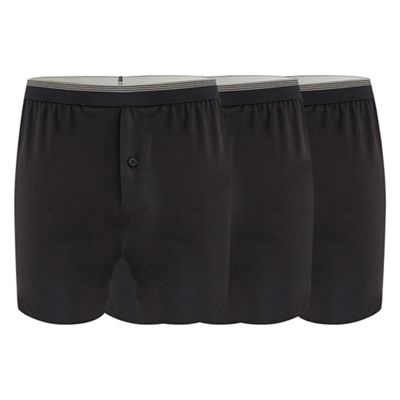 The Collection - Big and tall pack of three black boxers