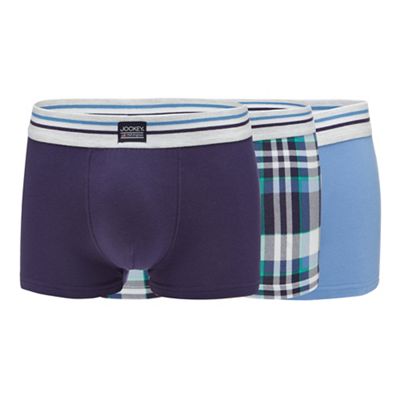 Jockey - 3 pack assorted plain and checked trunks