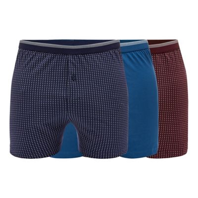 The Collection - 3 pack assorted plain and patterned button boxers