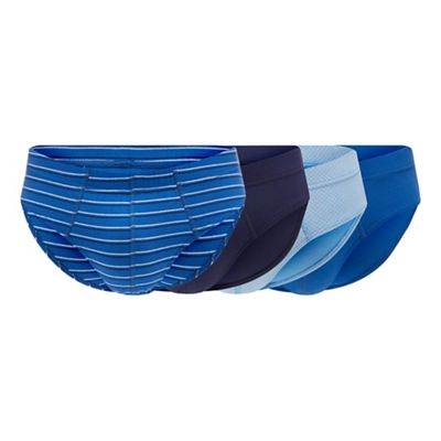 The Collection - 4 pack blue plain and patterned slips