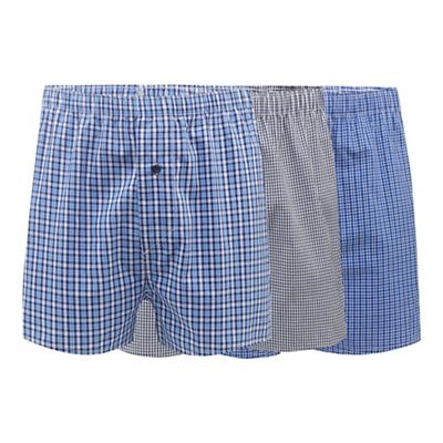 The Collection - Big and tall pack of three assorted checked boxers