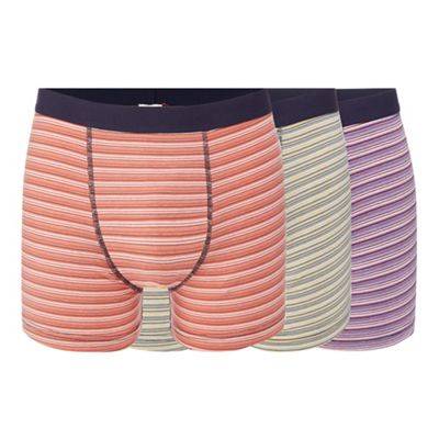 Mantaray - Pack of three assorted striped hipster trunks