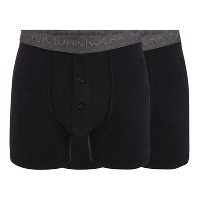 RJR.John Rocha - Pack of two black logo waistband boxers