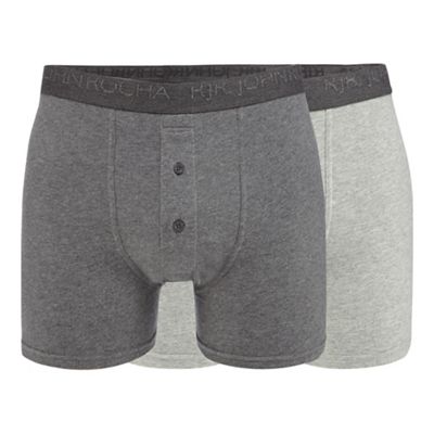 RJR.John Rocha - Big and tall pack of two grey logo waistband boxers