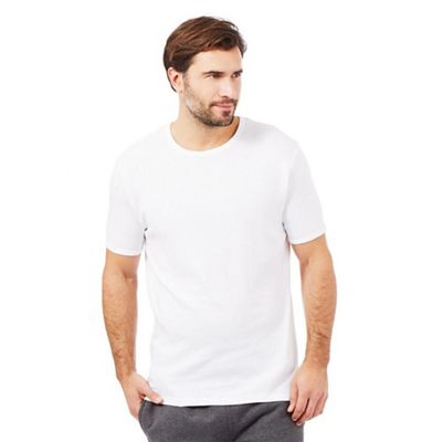 Debenhams - Pack of two white cotton crew neck t-shirts