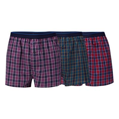 The Collection - 3 pack assorted checked boxers