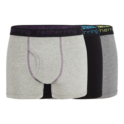 Red Herring - 3 pack grey keyhole trunks