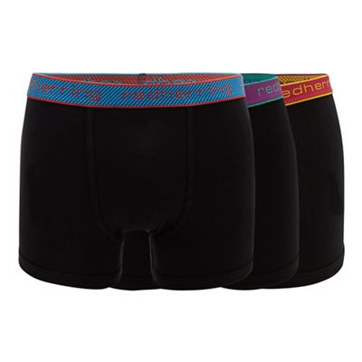 Red Herring - 3 pack black hipster trunks