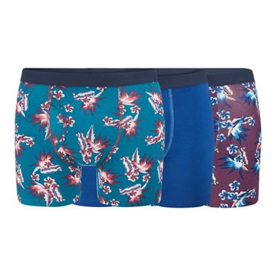 Red Herring - 3 pack floral print keyhole trunks