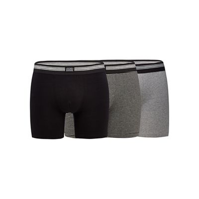 Jockey - Pack of three black cotton stretch boxers