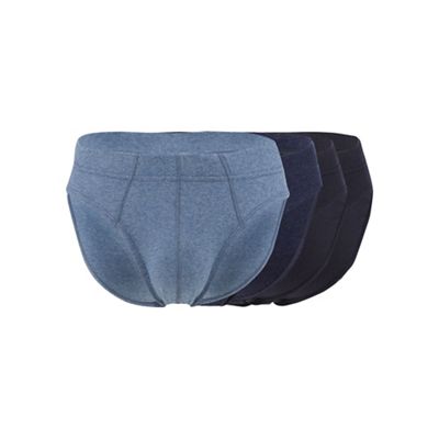 The Collection - Big and tall pack of four blue and navy slips