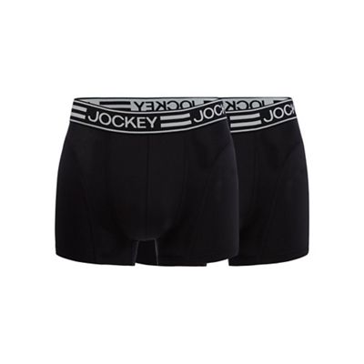 Jockey - Pack of two black microfibre action jockey boxers