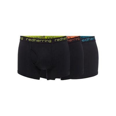 Red Herring - Pack of three black keyhole trunks