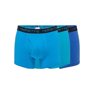 Red Herring - Pack of three blue keyhole trunks