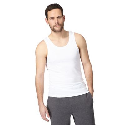 The Collection - Pack of two white vest tops