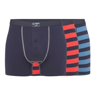 Mantaray - Three pack navy striped boxers