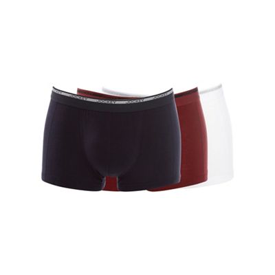 Jockey - Pack of three black white and red trunks