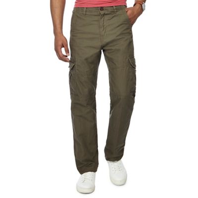 Mantaray - Big and tall khaki cargo trousers
