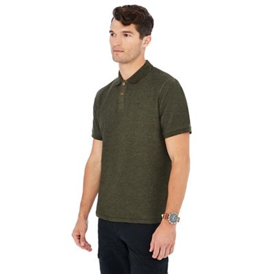 Mantaray - Khaki textured stripe polo shirt