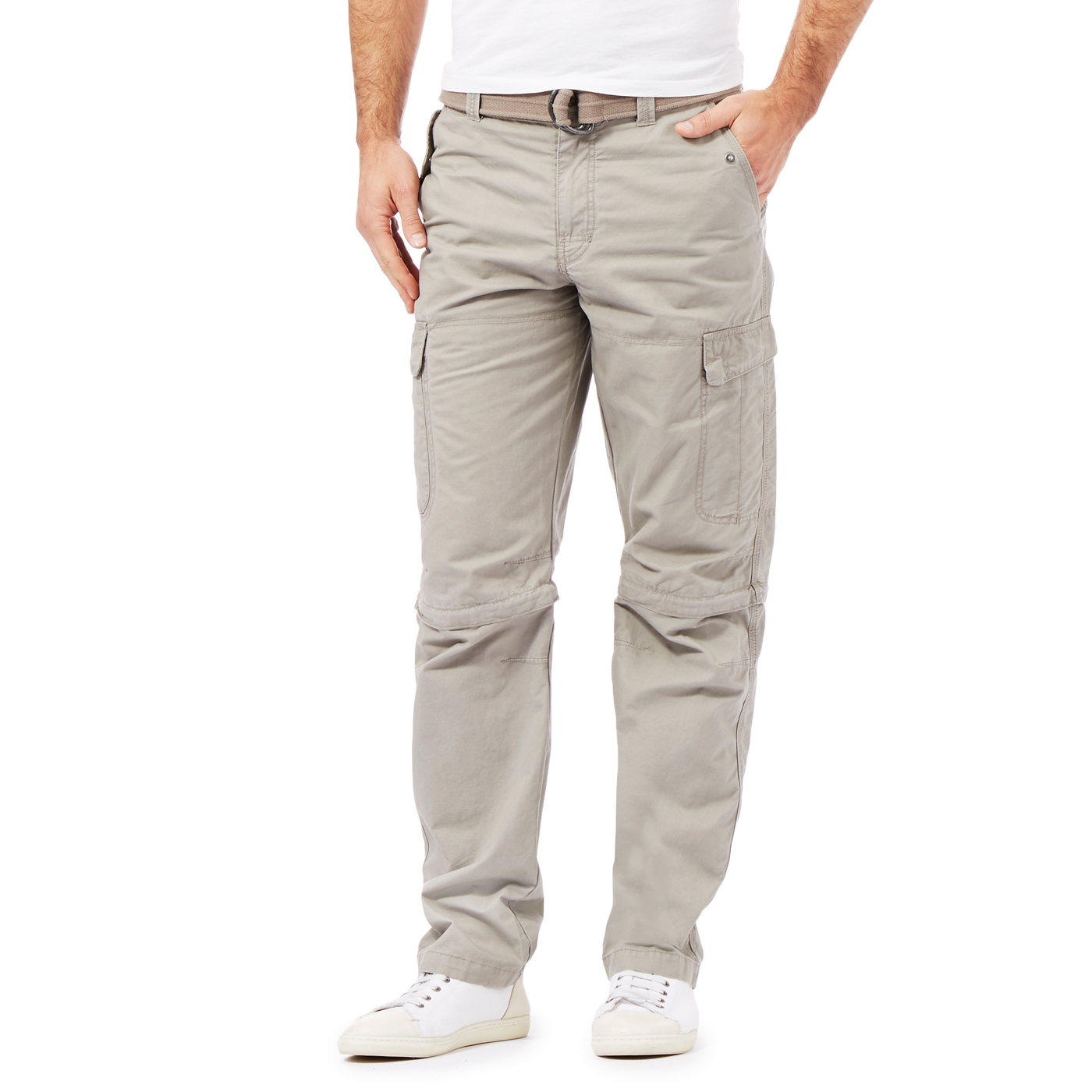 Mantaray Natural zip off leg cargo trousers