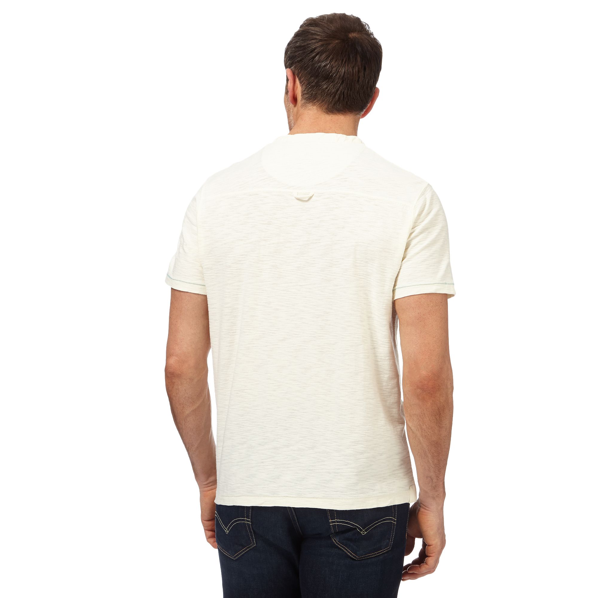 Mantaray Men Big And Tall Off-White Henley T-Shirt | eBay