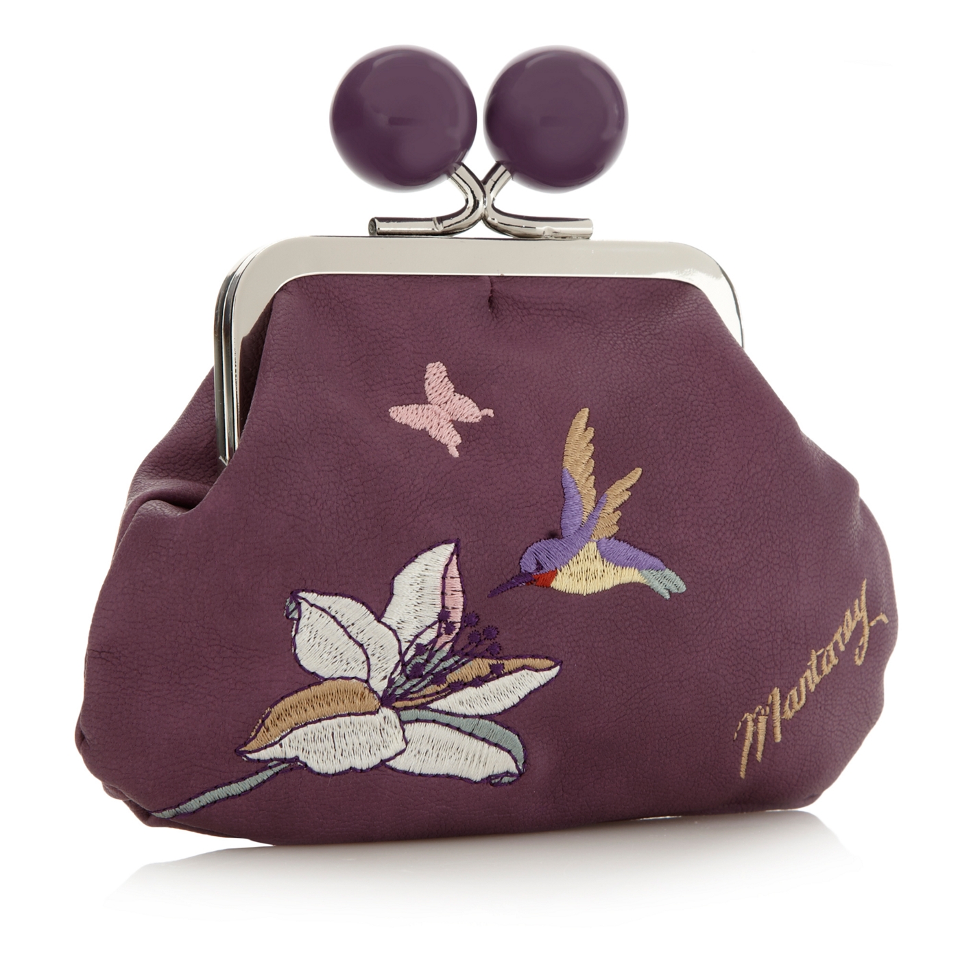 Mantaray Purple hummingbird coin purse