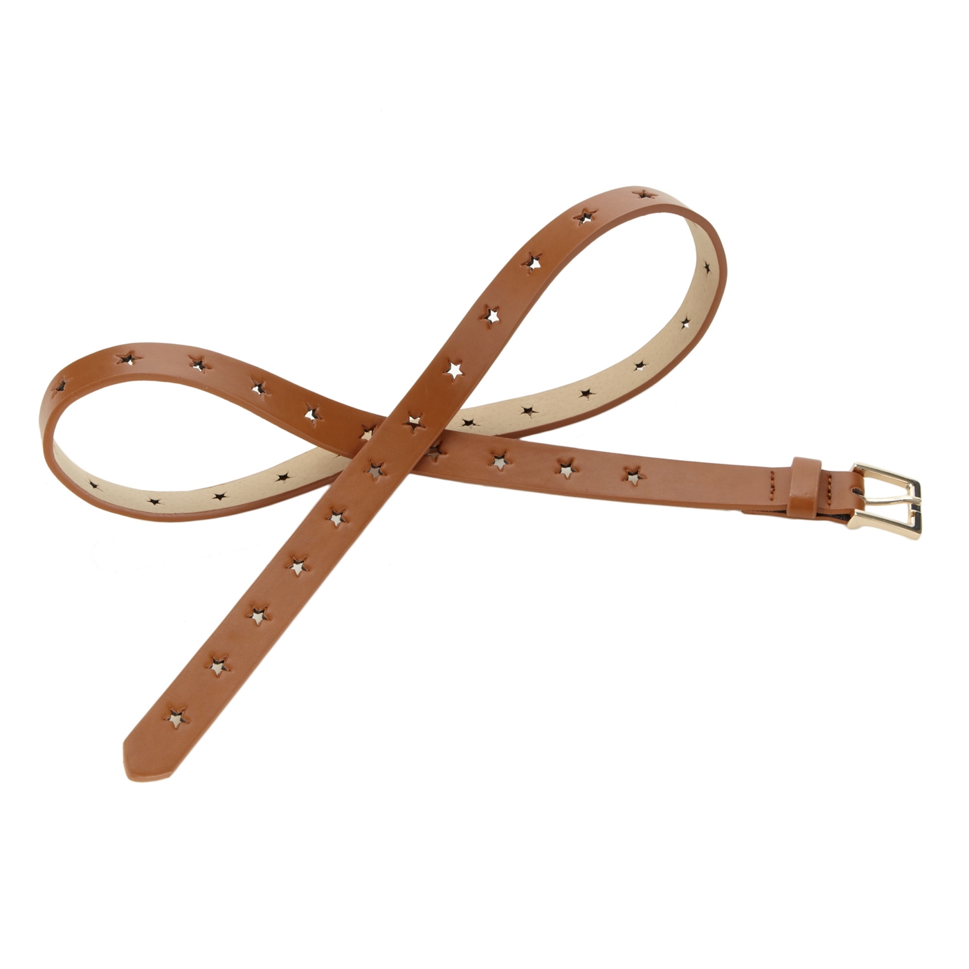 Red Herring Tan cut out star belt