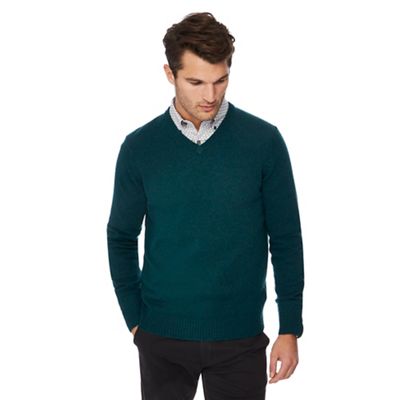 The Collection - Dark green lambs wool blend jumper